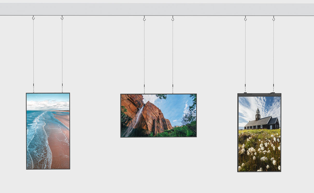 Storefront window display screen