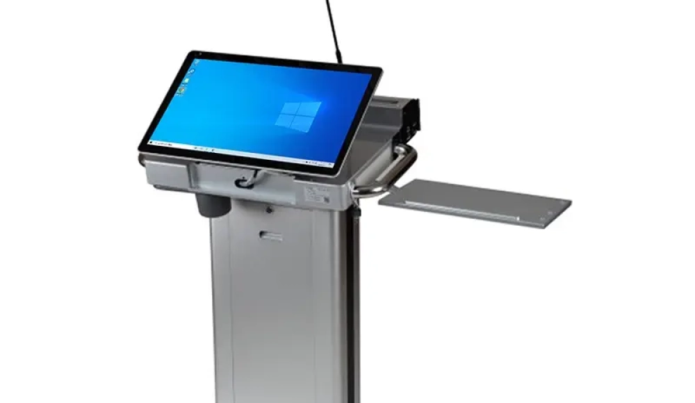 custom educational dual screen podiums